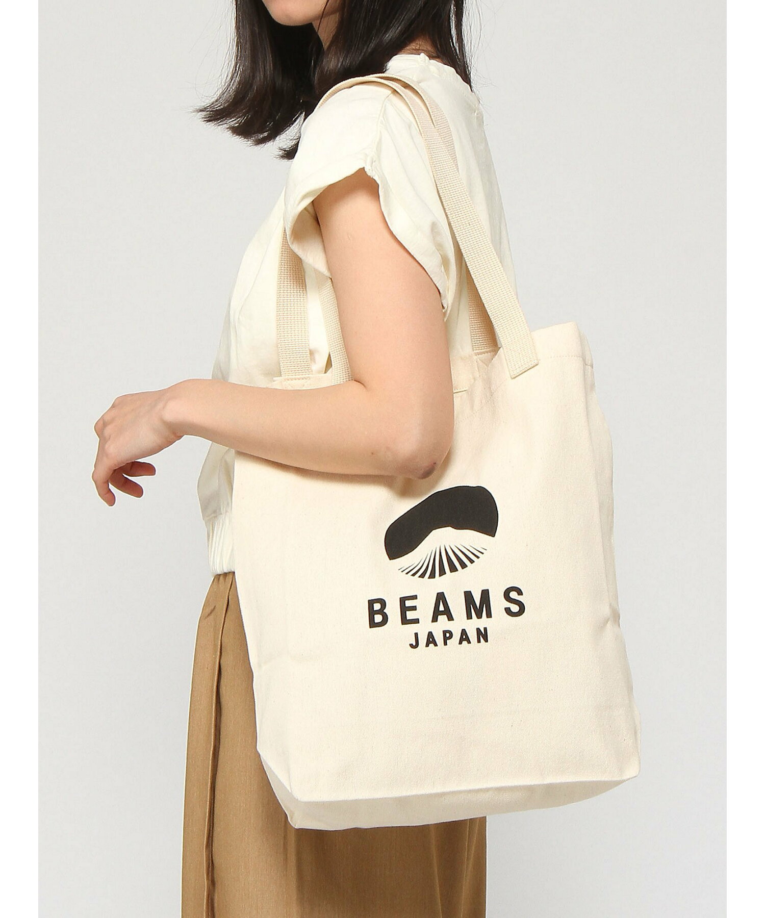 evergreen works *BEAMS JAPAN / 別注 ビームス ジャパン ロゴ トートバッグ